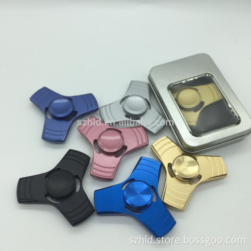 High Quality EDC Fidget Toy Aluminum Alloy Tri angle 3 Bar Finger Hand Fidget Spinner